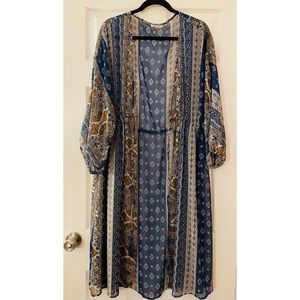 Long Length Printed Women’s Kimono